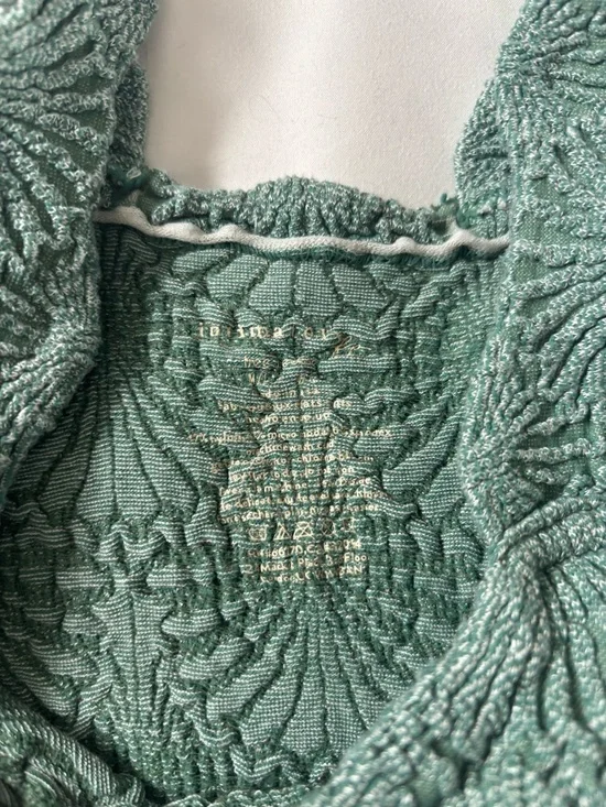 Free People Sage Green Textured Crochet Tank - Picture 2 of 2